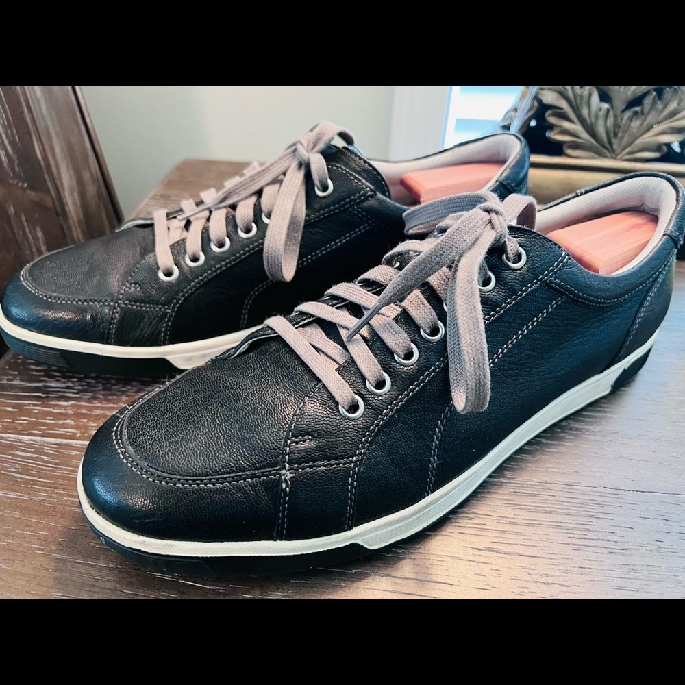 Cole Haan Quincy SPT. OX. II, Black Leather, Casual Sneakers, C11577